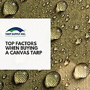 Top Factors To Consider When Buying a Canvas Tarp