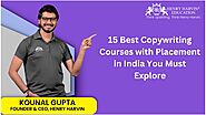 15 Best Copywriting Courses with Placement in India You Must Explore