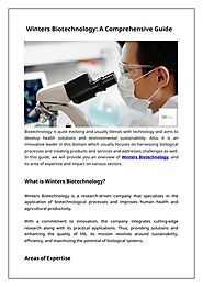 Winters Biotechnology A Comprehensive Guide