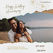 Design And Personalize Anniversary Cards With Name And Photo