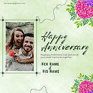 Create A Lasting Memory Anniversary Card With Name And Photo
