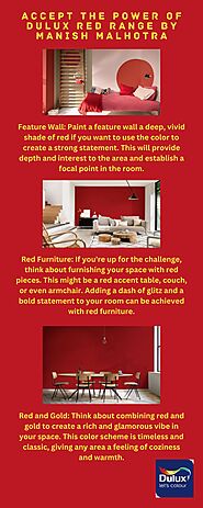 ACCEPT THE POWER OF DULUX RED RANGE BY MANISH MALHOTRA