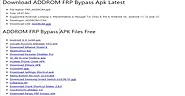 AddROM FRP Bypass Apk Download 2023 [bypass frp]