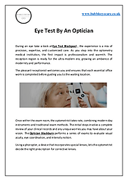 Eye Test By an Optician