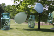 Outdoor Mason Jar Lights with Balloons