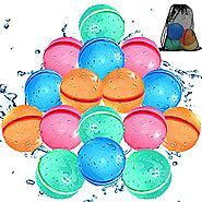SOPPYCID Reusable Water Bomb balloons, Magnetic Refillable Water balls - Pool Toys for Boys and Girls, Beach Outdoor ...