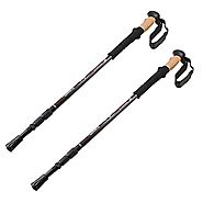 IMAGE® Pair/2pcs Trekking Hiking Sticks Poles Alpenstock Adjustable telescoping Anti Shock Nordic Walking mountaineer...