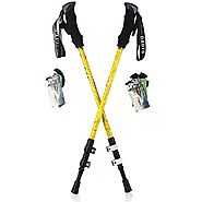 DAOTS 2-Pack Trekking Poles Walking Hiking Sticks for Trekking Walking Hiking/Carbon Fiber Material/Physical anti-sho...