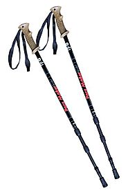 Pair of PaceMaker "Journey" Antishock Trekking Poles with Attachments and Extended Life Vulcanized Rubber Feet.