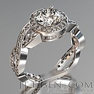 Pave Diamond Engagement Rings