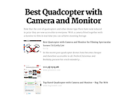 Best Quadcopter with Camera and Monitor