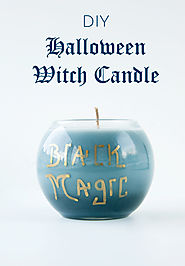 DIY Halloween Witch Candle