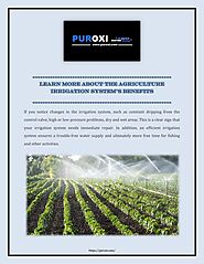 Learn More About the Agriculture Irrigation System's Benefits | PDF