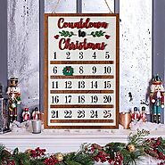 Christmas Countdown Calendar Wooden Hanging Advent Calendar Wood Farmhouse Christmas Wall Decor Christmas Countdown S...
