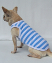 Blue and White Striped Dog Tank - PetSuperDeal.com