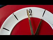 Retro Vintage 50' French Red Formica Kitchen Winding Wall Clock