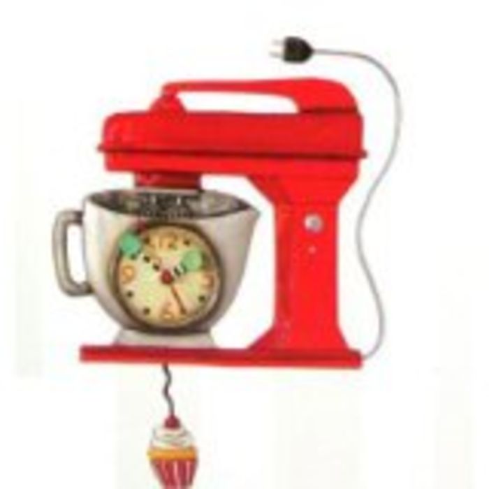 Best Red Kitchen Wall Clocks Large, Retro, Red Apple and Rooster A