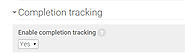 Enable completion tracking on your course