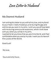 Love Letter to Husband Template - Free Letter Templates