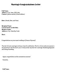 Marriage Congratulation Letter Template - Free Letter Templates