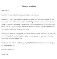 Condolence Letter Template - Free Letter Templates