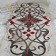 Marble Inlay Flooring | Dining Brass Marble Inlay Manufacturer at tilohandicrafts