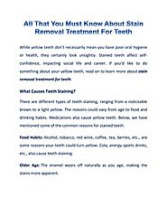 Stain Removal Treatment For Teeth: Cost And Side Effects