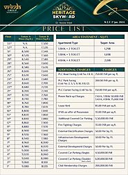 Vrinda Heritage Skyward Price List - Latest Price List 2024