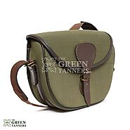 Canvas Leather Cartridge Bag | Green Cartridge Bag