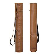 Genuine Tan Leather Sunday Golf Bag | Leather Golf Bag
