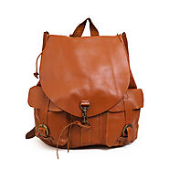 Genuine Leather Backpack | Tan Leather Backpack For Men