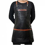 100% Genuine Leather Safety Apron | Brown Leather Work Apron