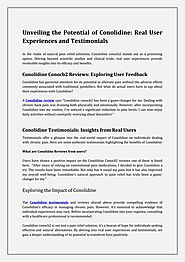 Unveiling the Potential of Conolidine: Real User Experiences and Testimonials