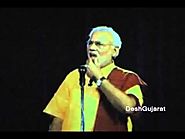 Narendra Modi's first 3D holographic projection speech in Ahmedabad, Gujarat