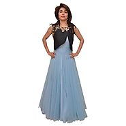 Blue Cut Sleeves Gown Apparel Online Shopping India