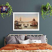 Scene Of Florence Italy Print Watercolor Wall Art Digital Download Neutral Cityscape Cathedral Poster Italian Waterco...