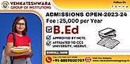 UP B.Ed counselling 2023: Registration and Counselling Fee - Venkateshwara Group of Institution