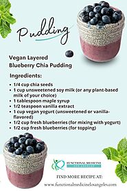 Vegan Layered Blueberry Chia Pudding 