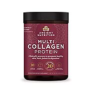 Ancient Nutrition Collagen Powder Protein with Probiotics, Unflavored Multi Collagen Protein with Vitamin C, 45 Servi...