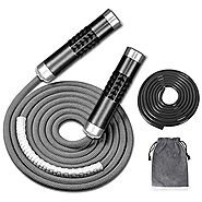 Redify Weighted Jump Rope for Workout Fitness(1LB), Tangle-Free Ball Bearing Rapid Speed Skipping Rope for MMA Boxing...