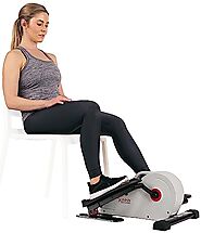 Sunny Health & Fitness Fully Assembled Magnetic Under Desk Elliptical Peddler, Portable Foot & Leg Pedal Exerciser(Wh...