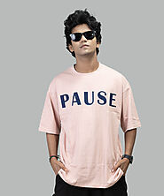 Purple Color Pure Cotton Oversize T-shirt For Men