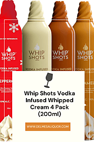 Whip Shots Vodka Infused Whipped Cream by Cardi B Limited Edition Peppermint Bundle 200mL