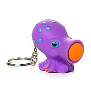 Hog Wild Toys Popper Octopus Keychain