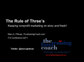 The Rule of Threes: Marketing for nonprofits