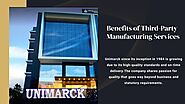 Third Party Pharma Manufacturing Benefits by Unimarck Pharma