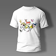 Buy Majnu Bhai Painting T-Shirt Online in India - Chitrkala