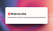 What-to-click | Generate documentation in seconds
