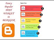 how to add fancy popular post widget in blogger