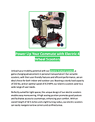 Power Up Your Commute with Electric 4 Wheel Scooters